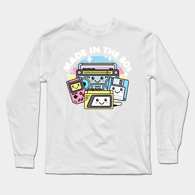 Made in the 80s Cute Kawaii Art Long Sleeve T-Shirt by DetourShirts